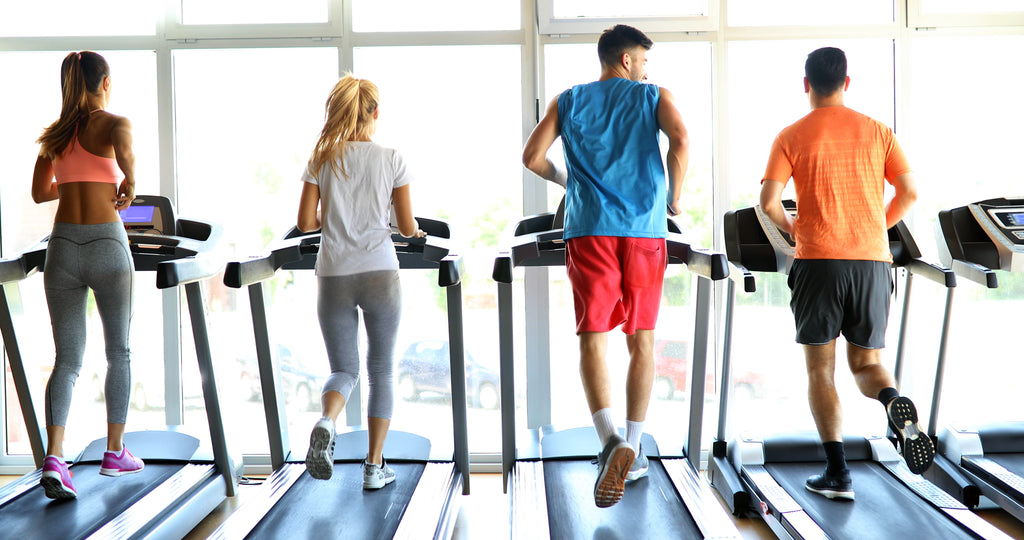 Learning to step in sync on a treadmill